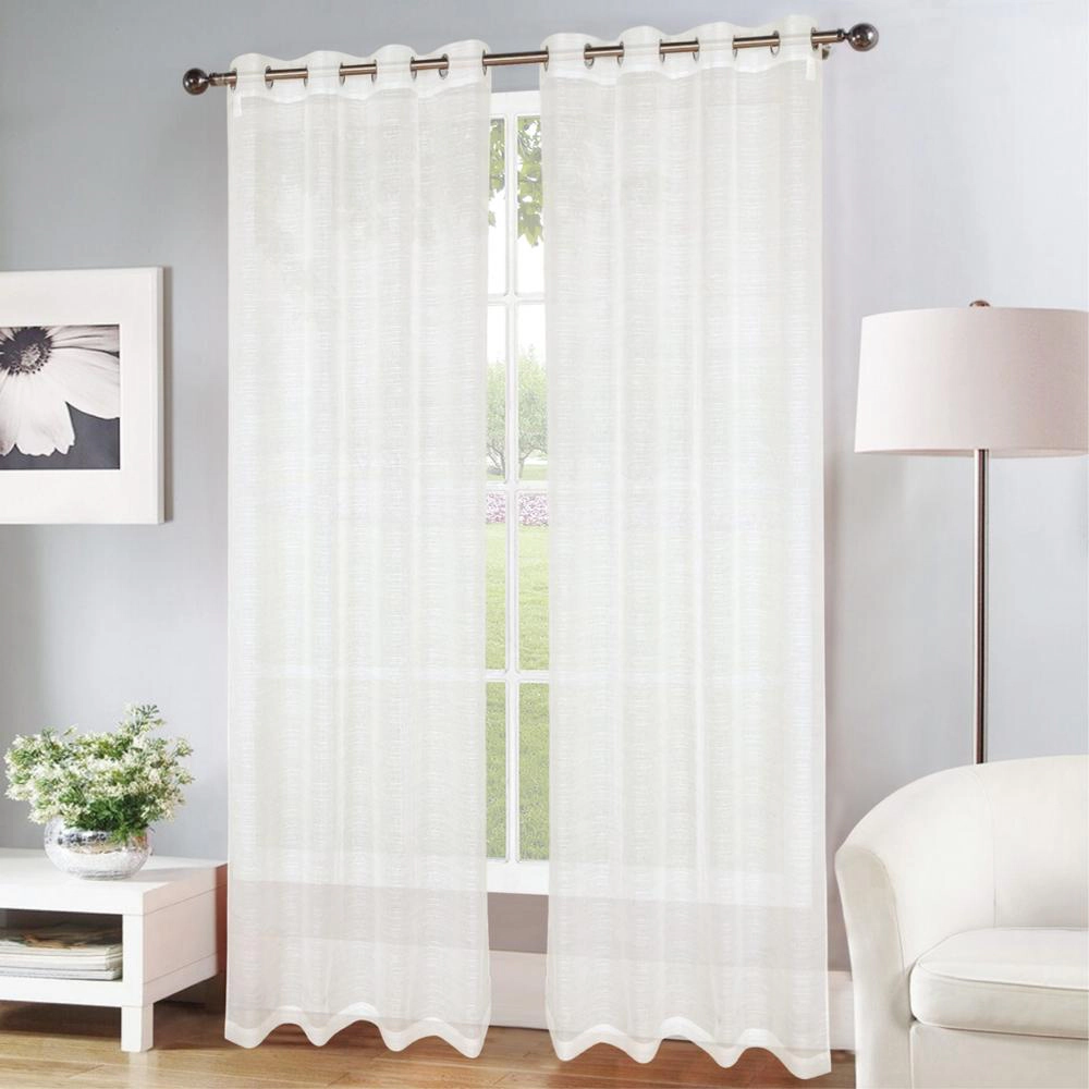 Olivia Gray Erica Doily Stripe Grommet Panel - 54x90", Beige