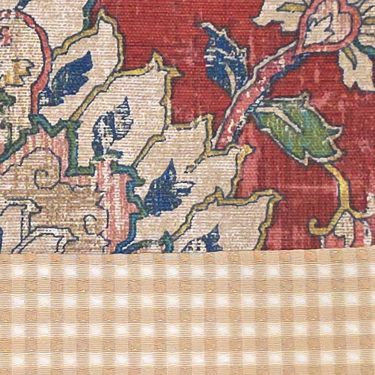 RLF Home 100% Cotton Wakeshire Provance Lined Window Valance 50 x 17 Red