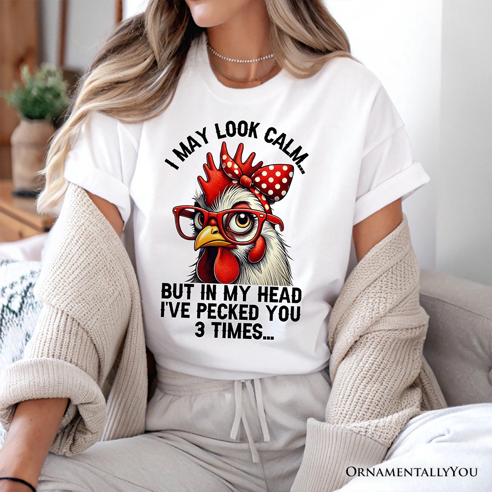 OrnamentallyYou Womens Pecking Chicken T-Shirt