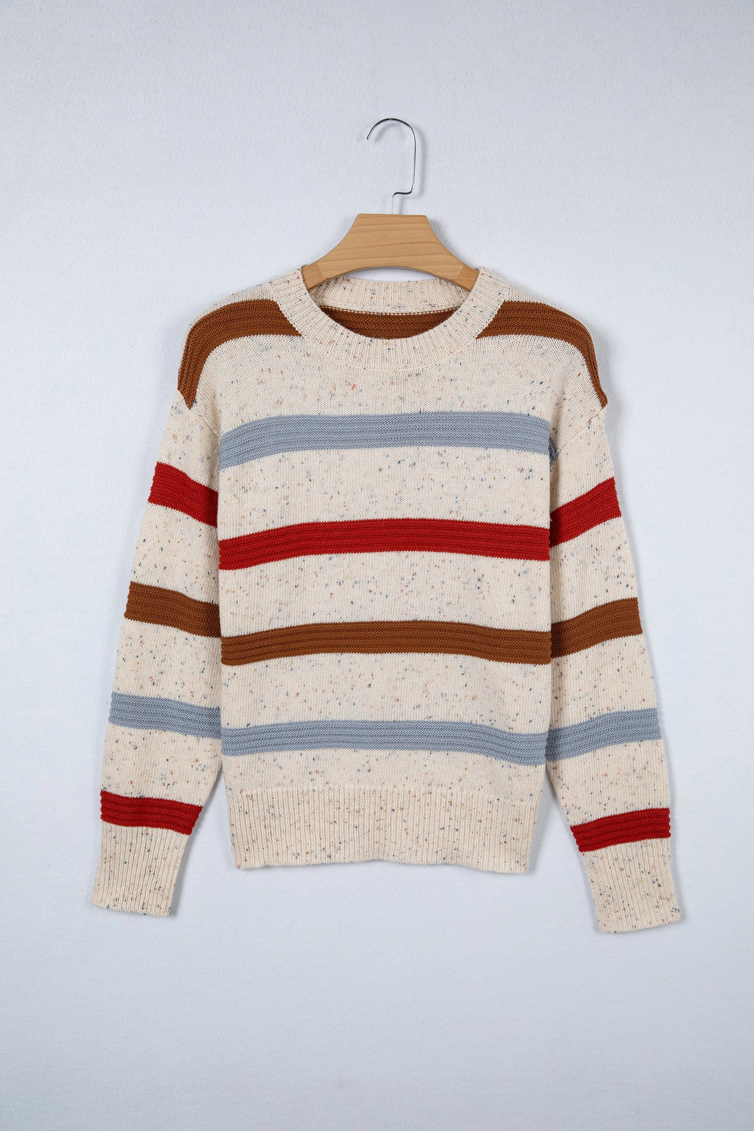 Threaded Pear Women's Vivienne Shoulder Heathered Knit Sweater
