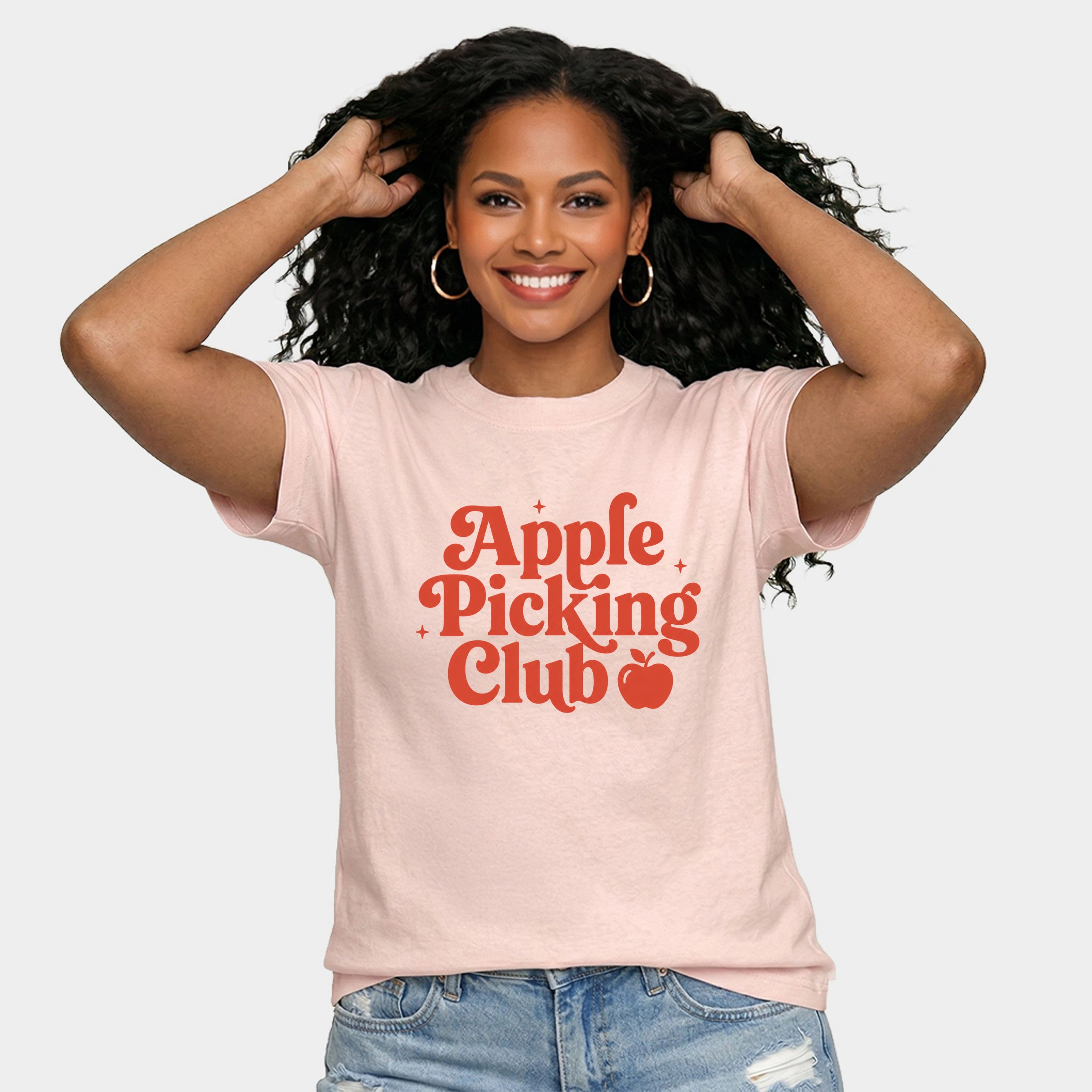 Simply Sage Market - Women's Relaxed Boxy Tee Apple Picking Club Stars