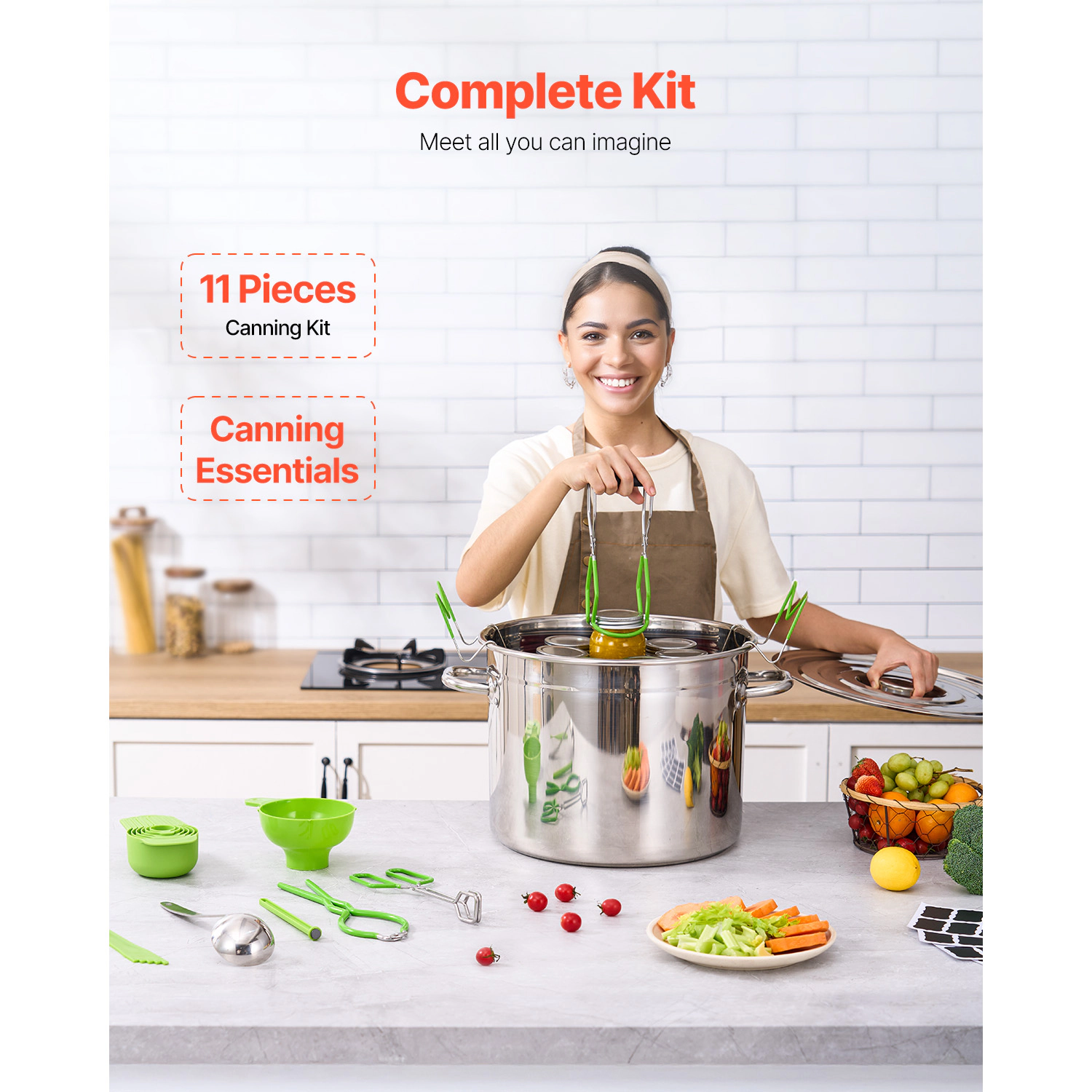 HONGGE Canning Supplies Starter Kit Stainless Steel Water Bath Canning Kit for Beginners Canning Tools Set: Pot Rack
