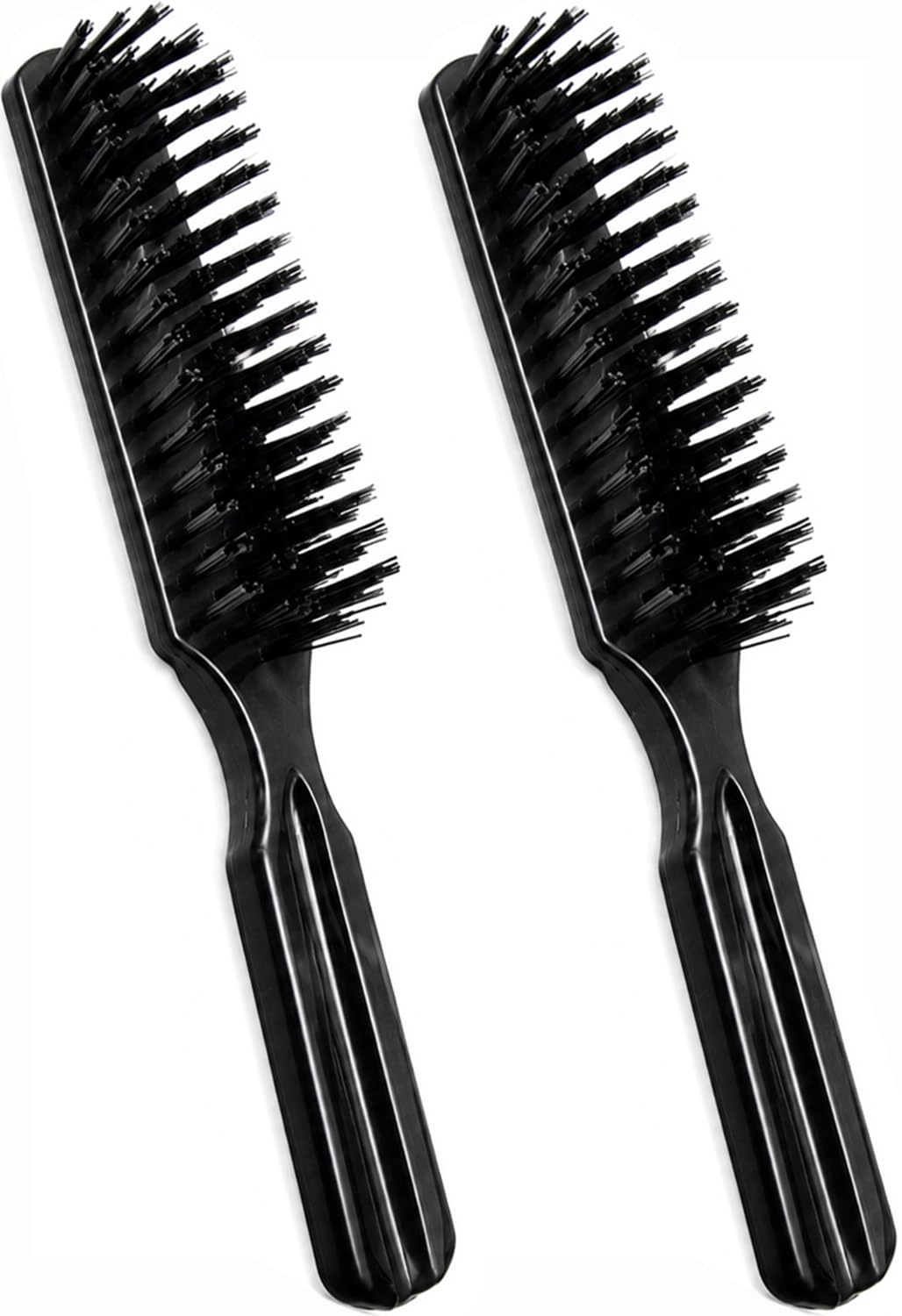 Prism Edge Unisex 2 Pack Bristle Hair Brush Set Black