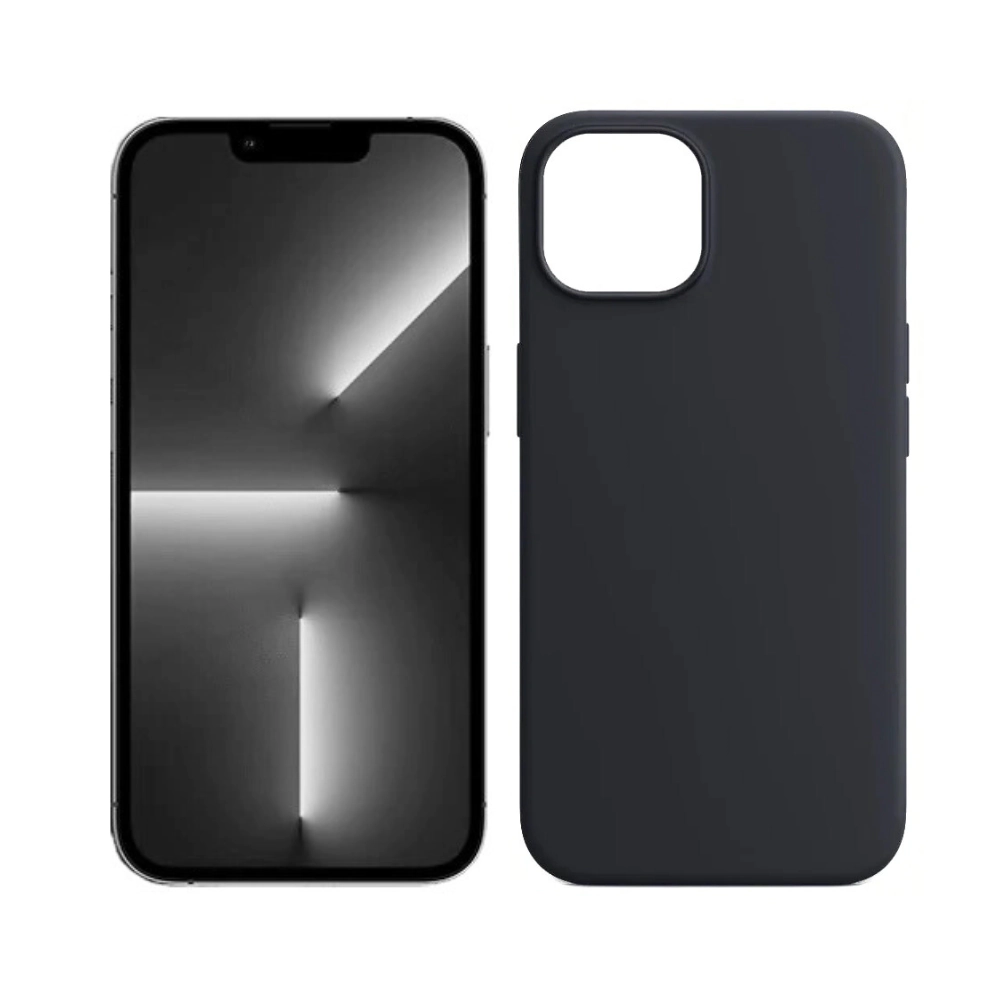 Qixxronics for iPhone 13 Mini Silicone Case Shock-Absorbent Protective Phone Cover Mobile Cellphone Case