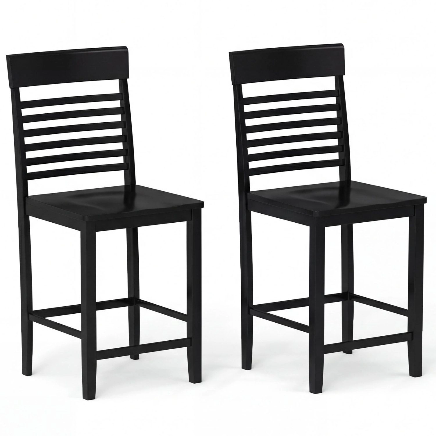 SlickBlue 24" Seat Height Dining Chairs with Rubber Wood Frame