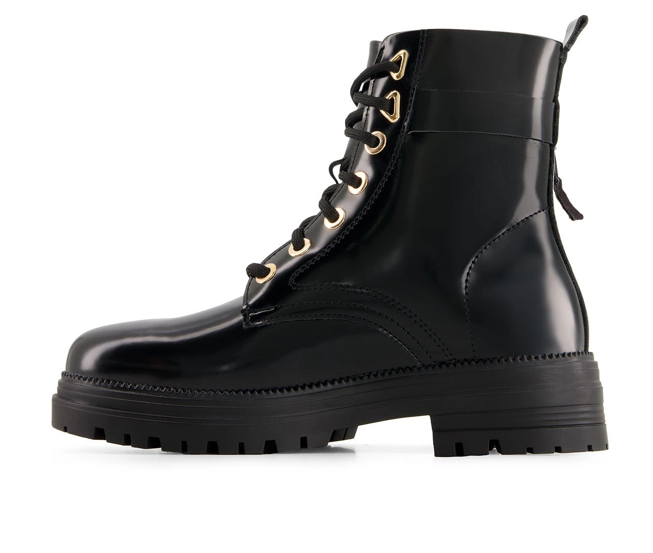 Andrea Womens Patent Boots With Bag