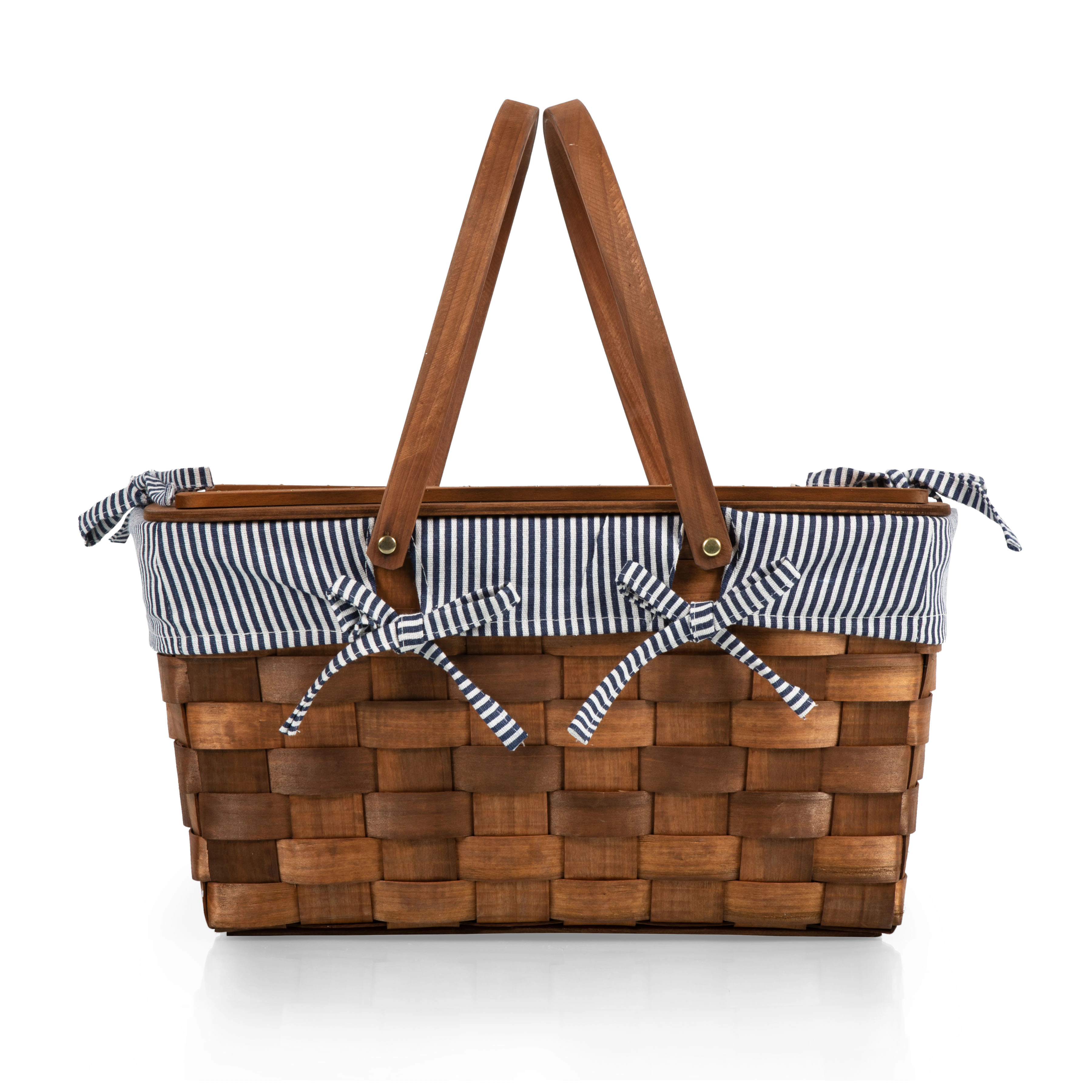 Picnic TIME Kansas Handwoven Wood Basket