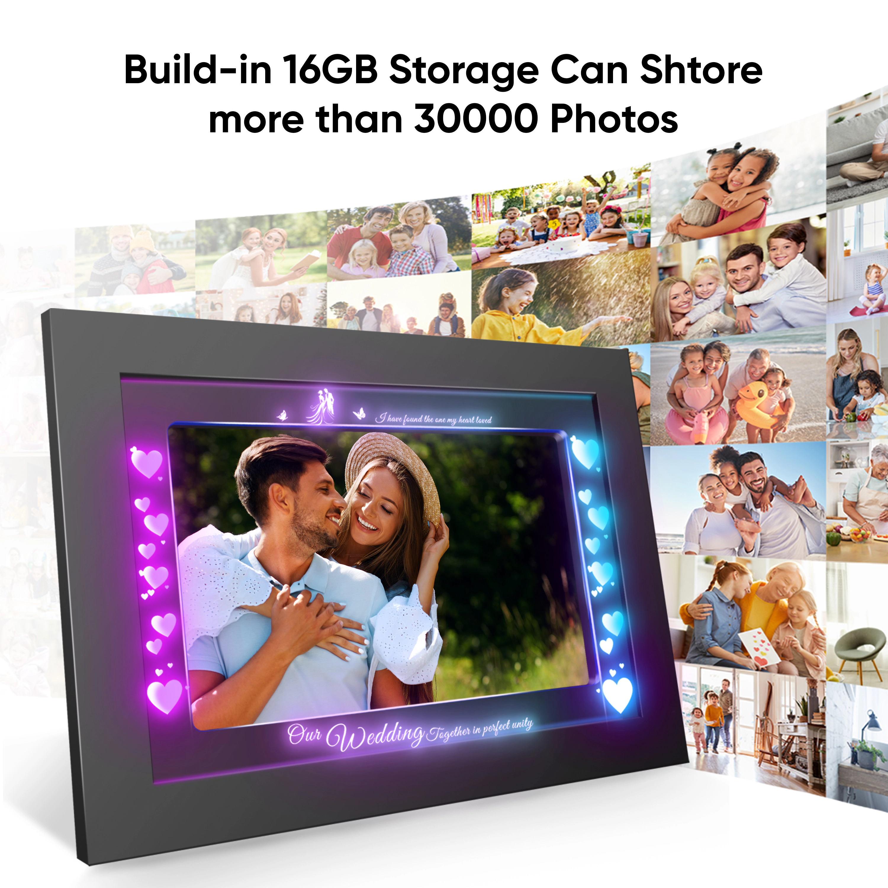 Eco4life 10.1" WiFi RGB Digital Picture Frame Wedding Gift for Women