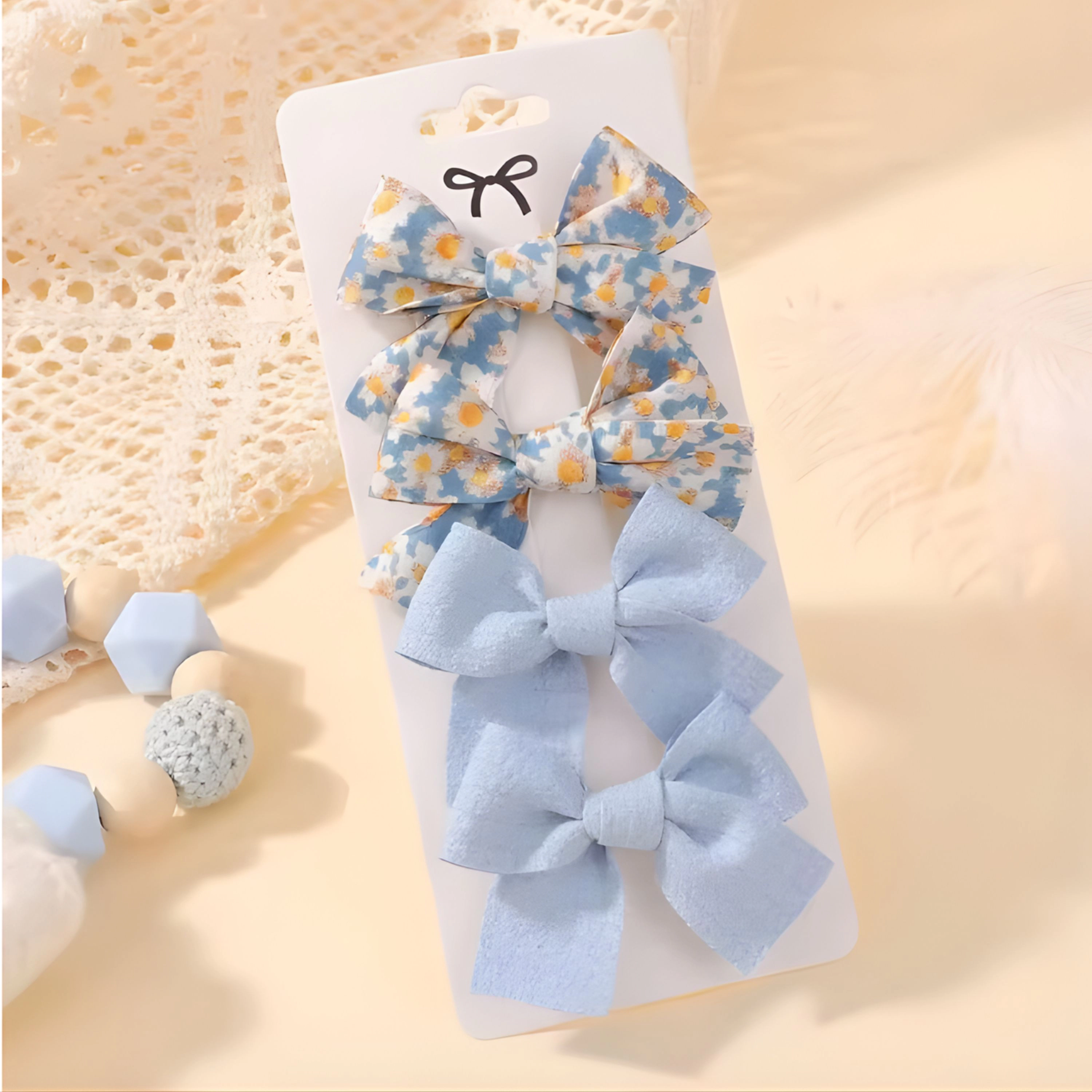 Kitcheniva 4 Pcs Children's Bow Hair Clips