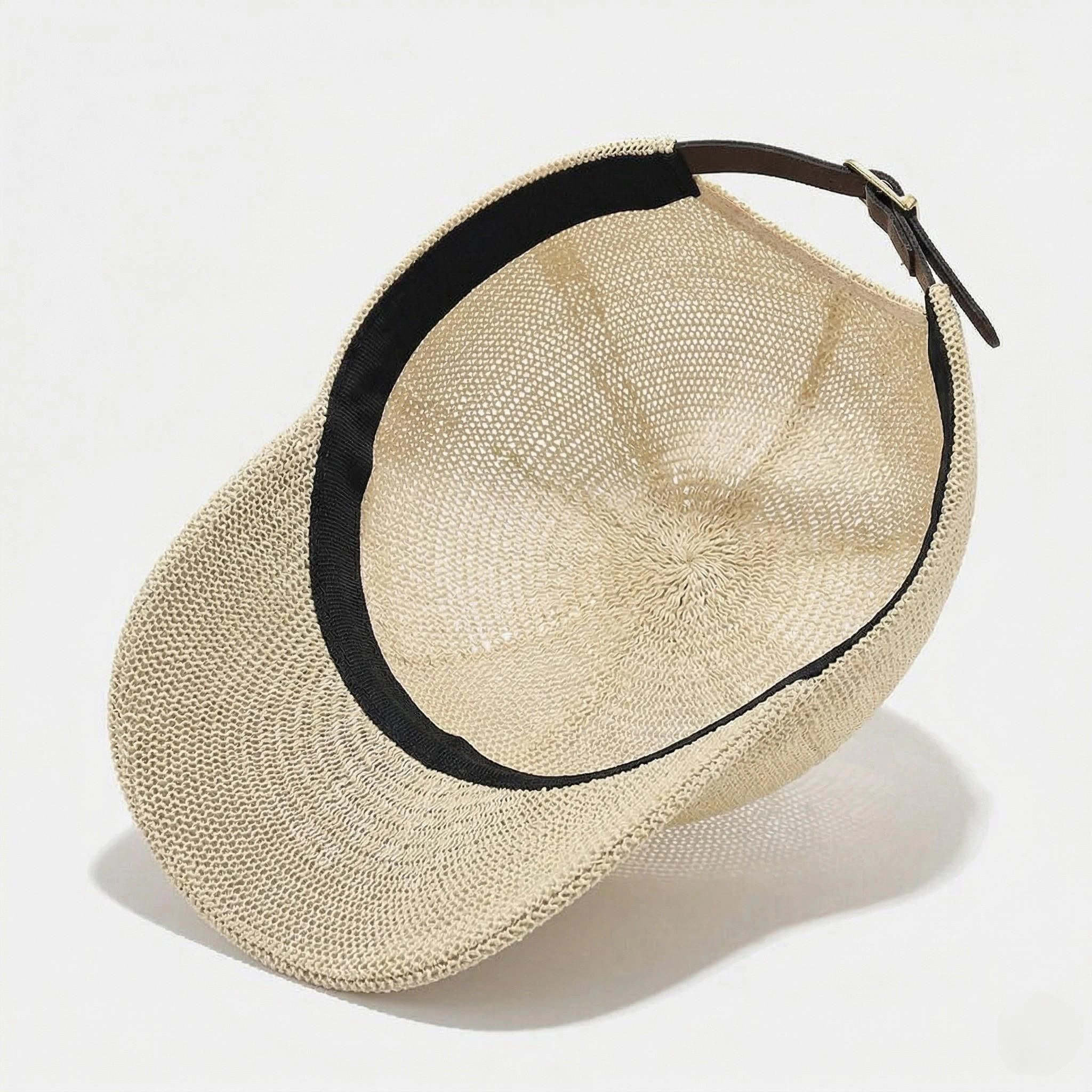 Anna-Kaci Women's Women Straw Baseball Cap Lightweight Breathable Sun Hat Casual Summer Visor