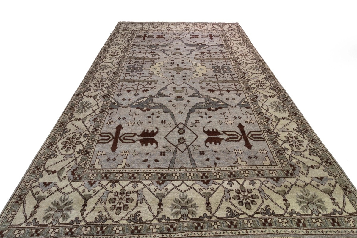 Magic Rugs Greige Floral 12X18 Oushak Oriental Rug