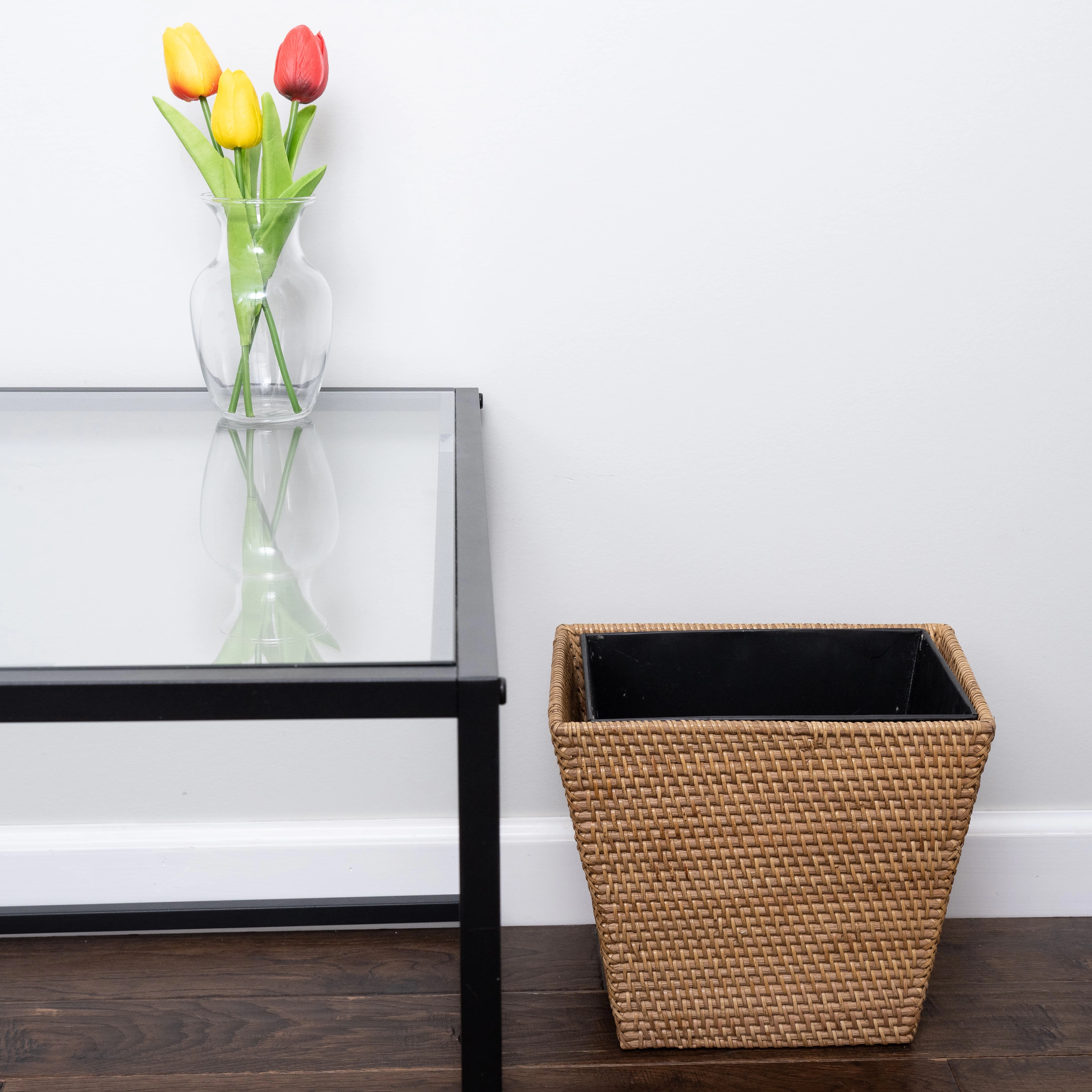 Saboga Home™ Rectangular Tapered Waste Basket with Metal Liner