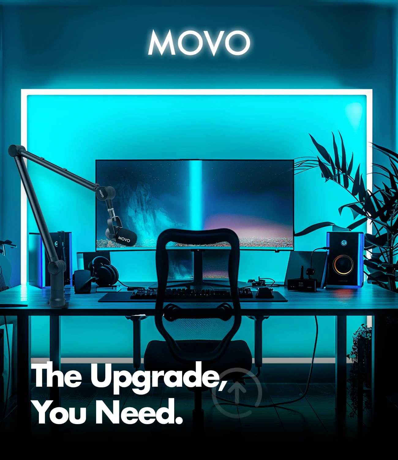 Movo CastMic Dynamic XLR Podcast Microphone for PC, Gaming, Streaming, YouTube, and Musicians - Cardioid Podcast Mic