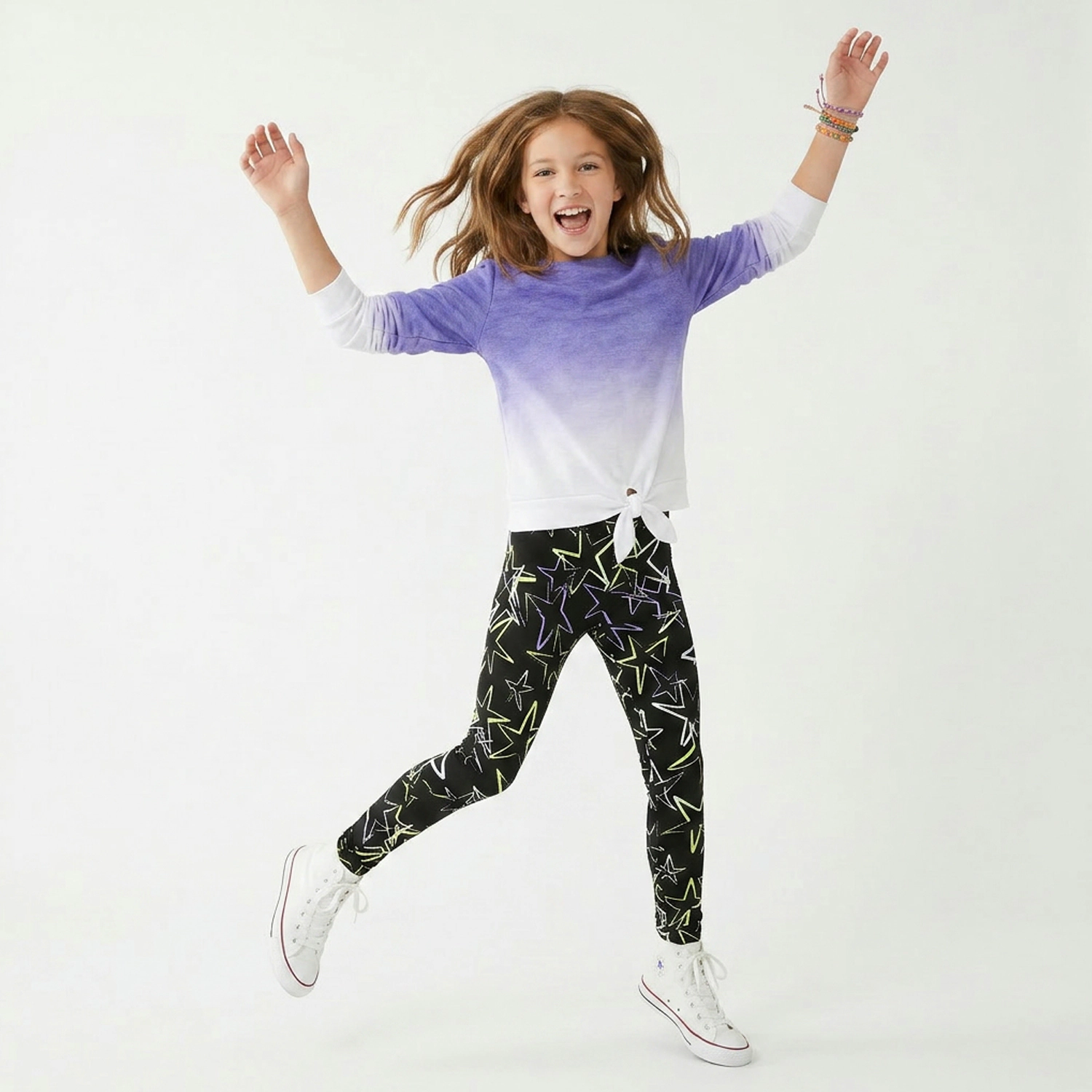 Rockets of Awesome Ombre Tie Crew for Girls