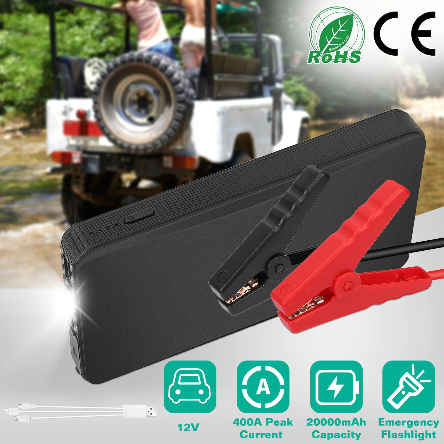 GBruno 400A 20000mAh Car Jump Starter Power Bank