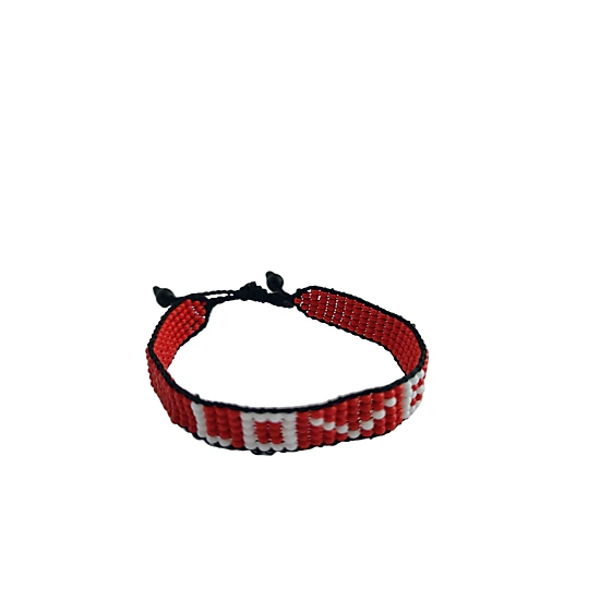 SAWA SAWA Brave Love Bracelet in Red and White Courage