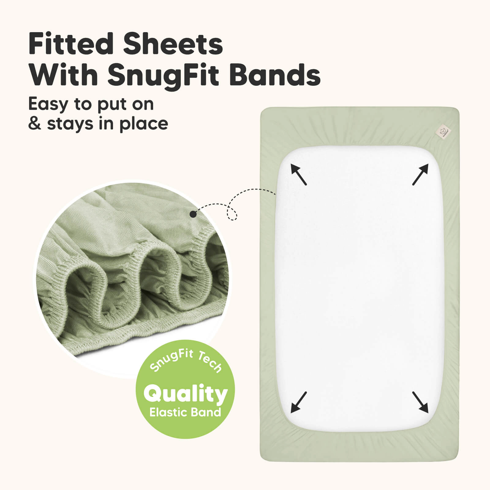 KeaBabies 2-Pack Isla [Protect+] Waterproof Crib Sheets