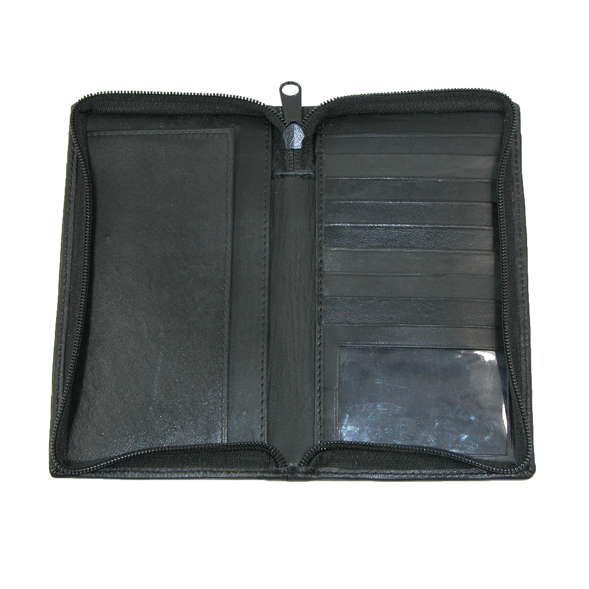 Paul & Taylor Leather Zippered Checkbook Cover and Wallet