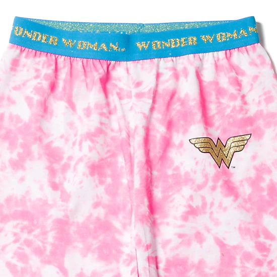 DC Comics Justice League Wonder Woman Girls' 2-Piece Pajama Shirt and Pants Set