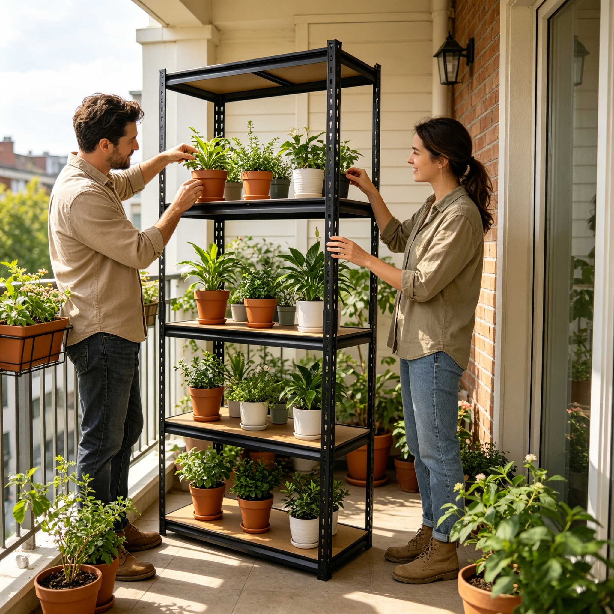 Flynama 2000 LBS Capacity Garage Storage Shelves Heavy Duty