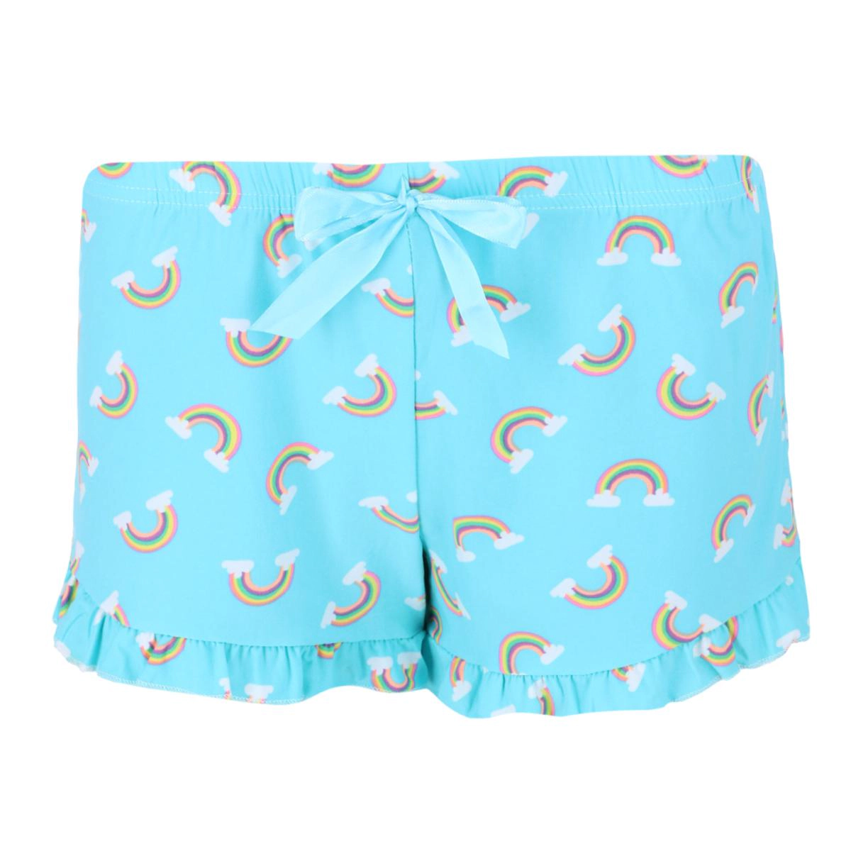 Mentally Exhausted Women's Rainbow Notch Short Sleeve and Shorts Pajama Set