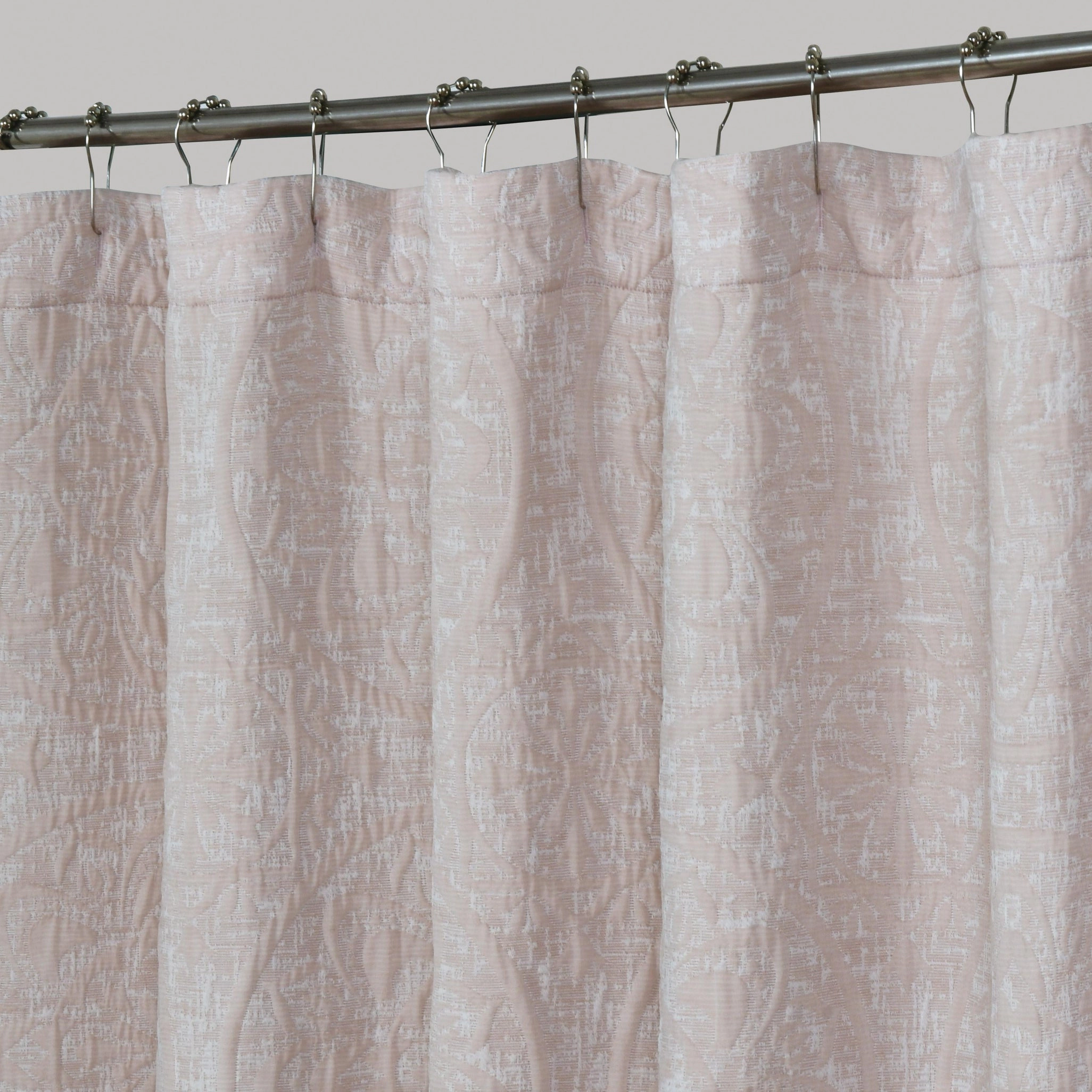 Dainty Home Boheme Medallion Jacquard Textured Soft Polyester Fabric Shower Curtain, 72" x