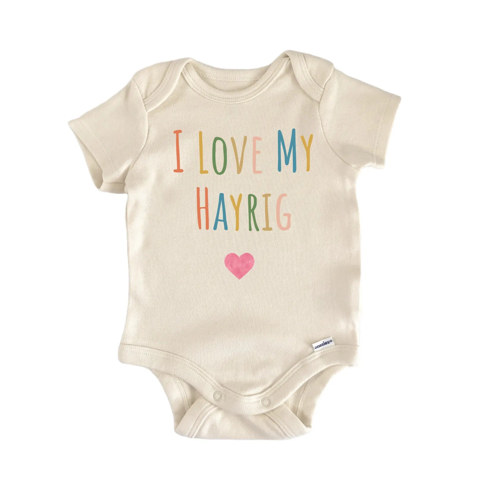 NOFO VIBES Unisex I Love My Hayrig Newborn Baby Bodysuit
