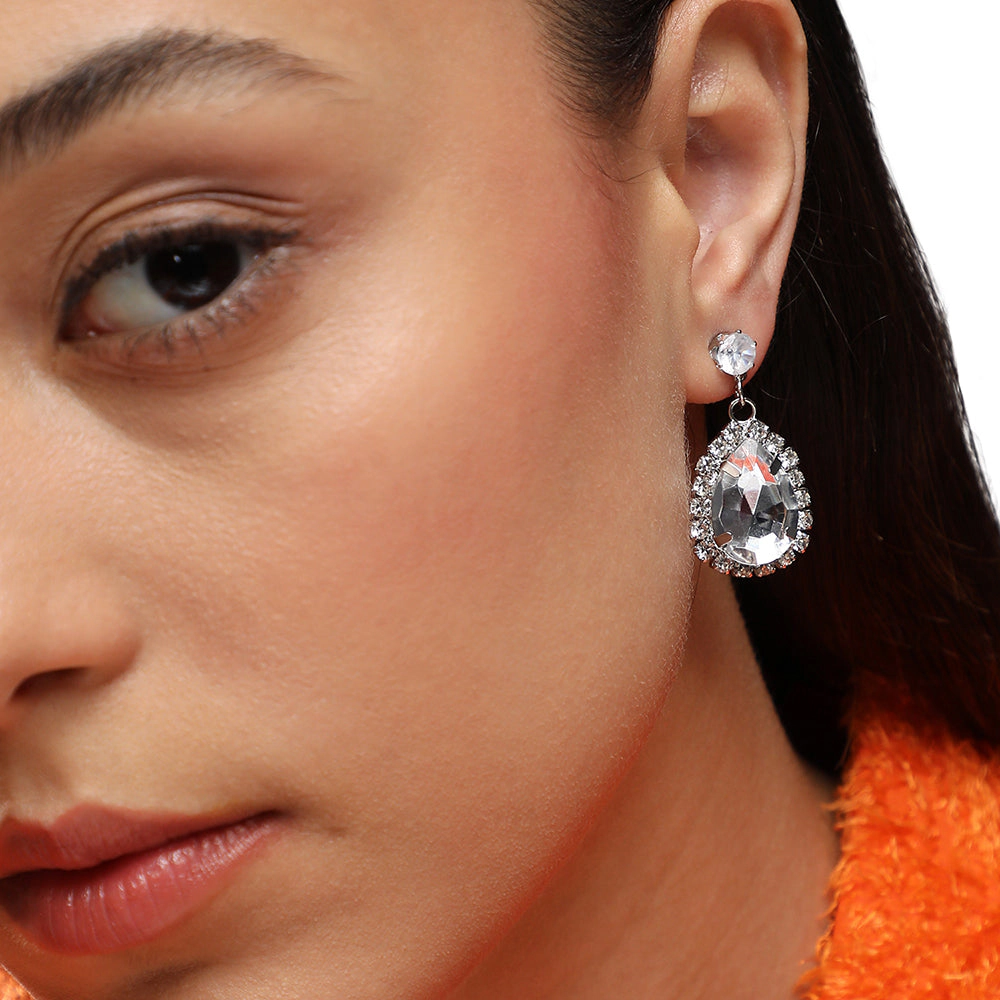 SOHI Women's Crystal Drop Earrings