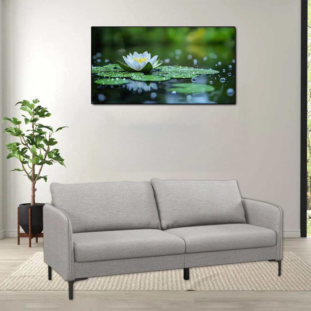 Hivvago 76-Inch Contemporary Loveseat Sofa for Apartments and Dorms with Sleek Metal Legs