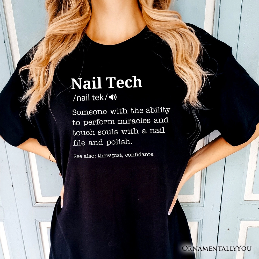 OrnamentallyYou Womens Nail Tech Definition T-Shirt