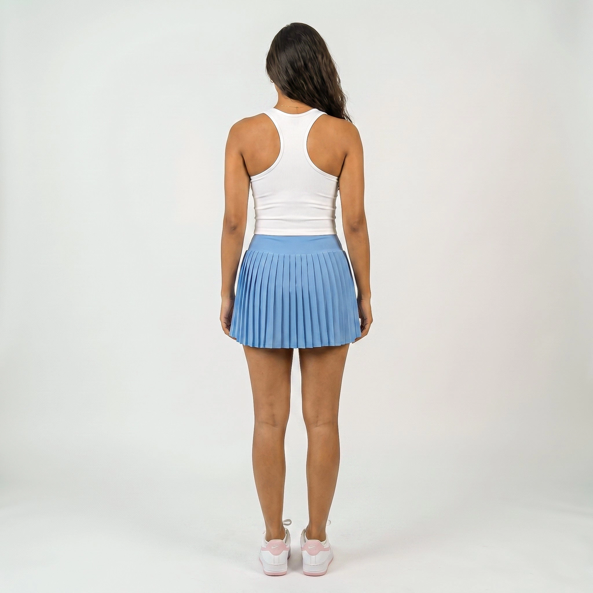 Anna-Kaci Womens Pleated High Waist Athletic Skort with Built-in Shorts