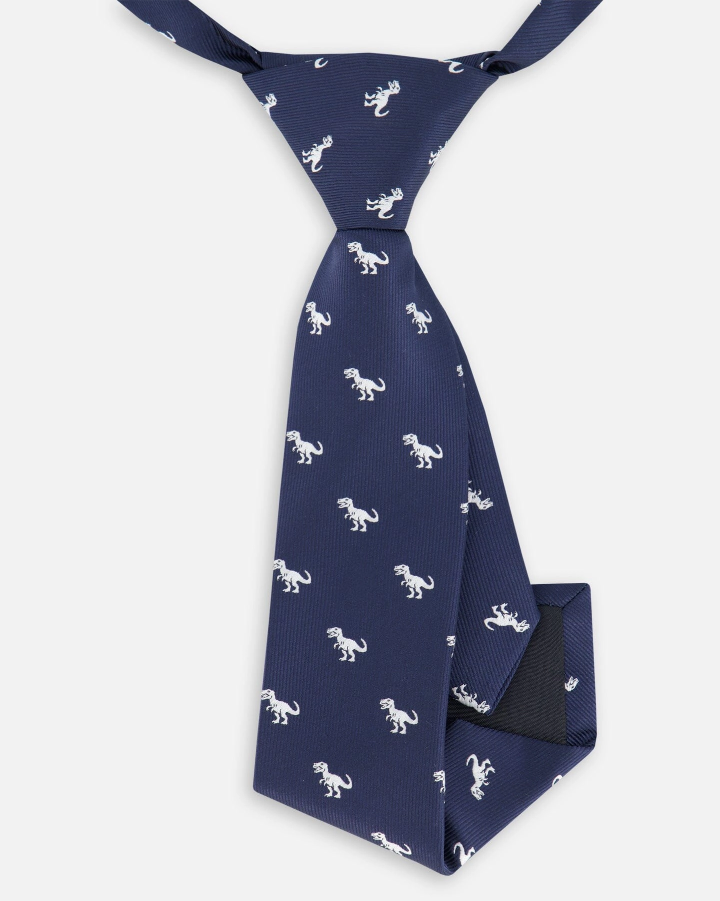 Deux par Deux Boys Neck Tie Dino Print - 7-12 Years