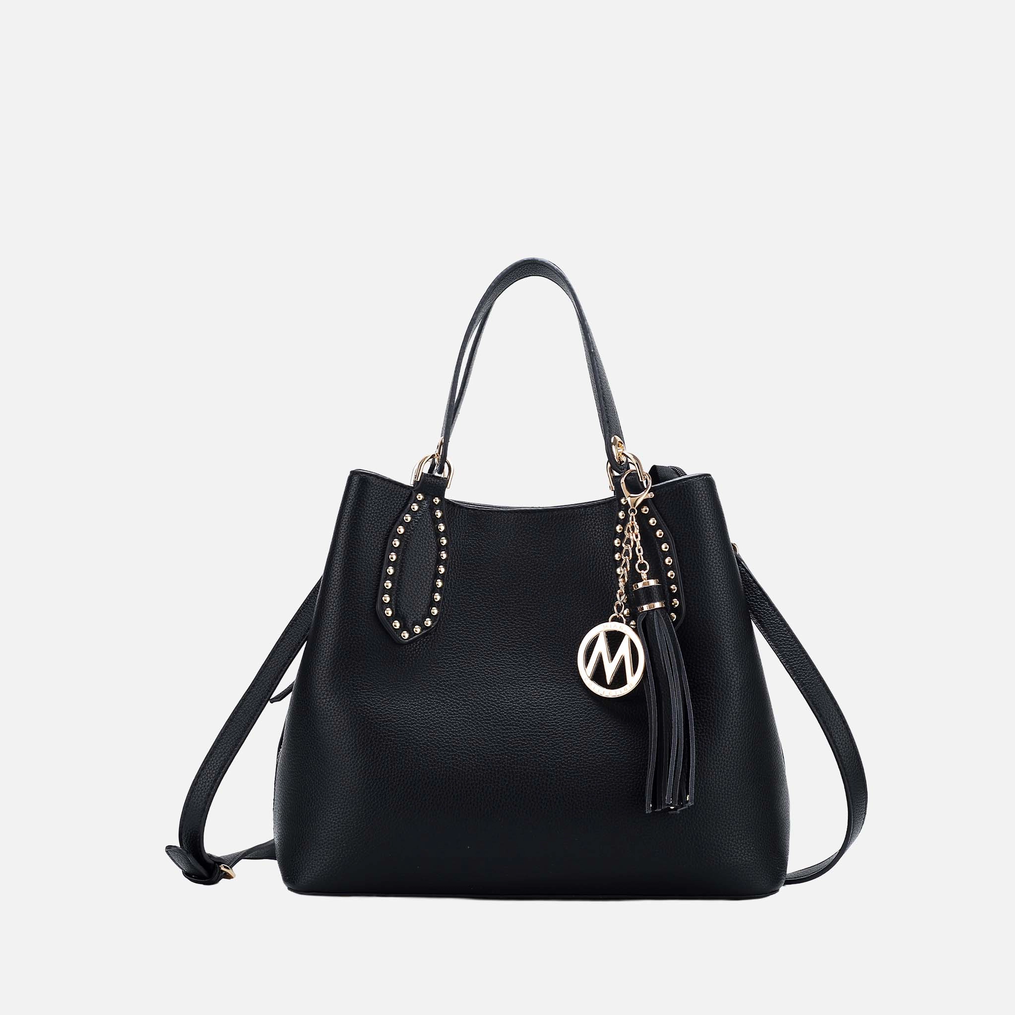 MKF Collection by Mia K Lana Vegan Leather Shoulder Bag with Removable Crossbody Strap