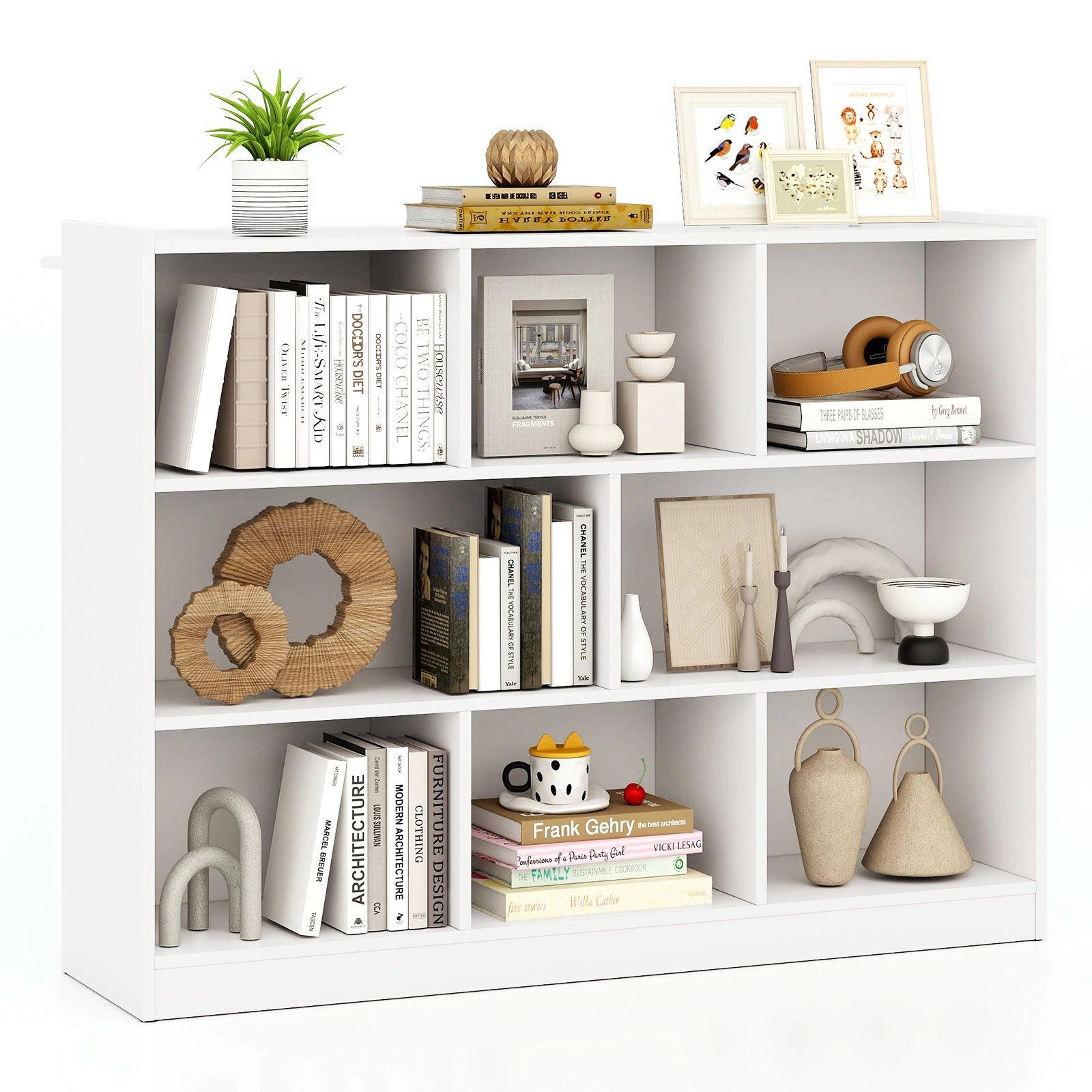 SlickBlue 3-Tier Cube Bookcase Display Storage Shelf