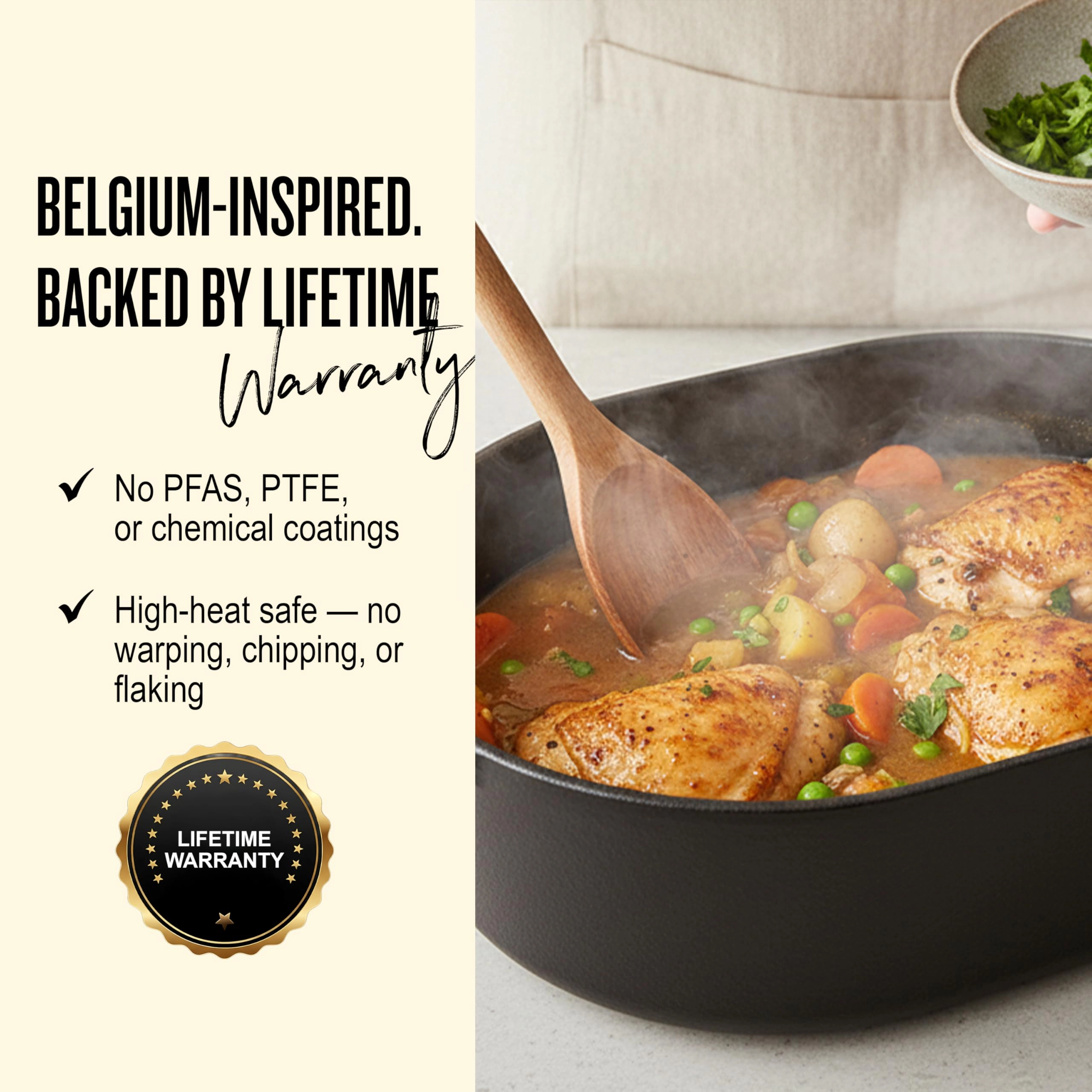Alva Nori 5 Qt Enameled Cast Iron Dutch Oven