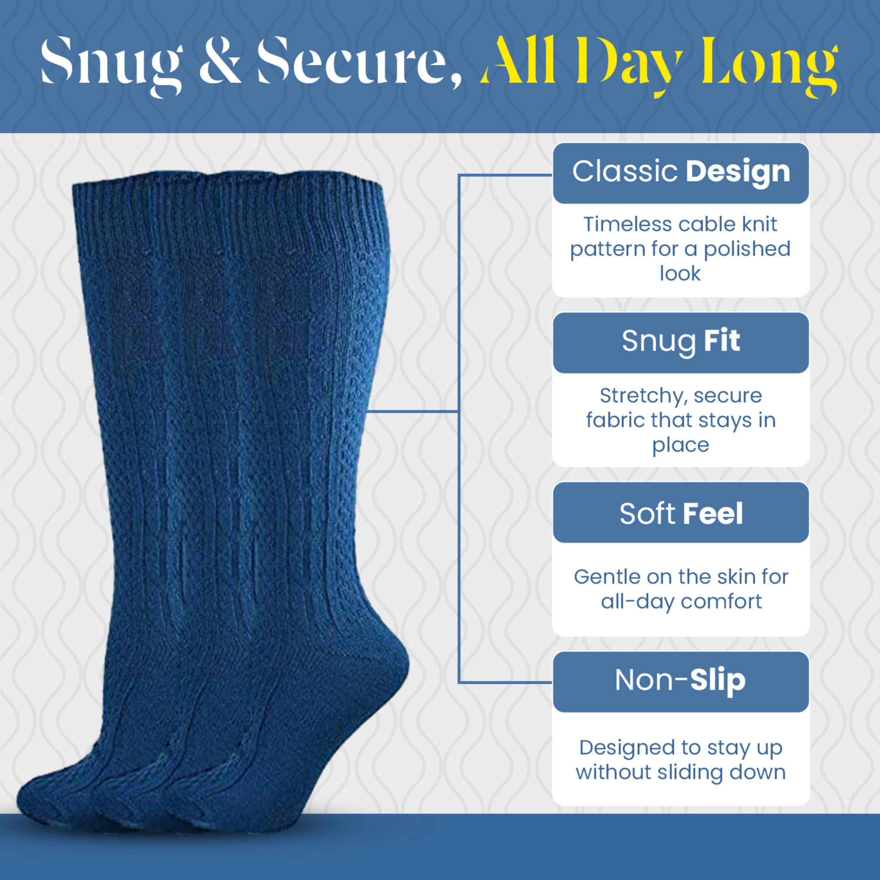Wear Sierra Women's Knee High School Uniform 3 Pair Pack Socks