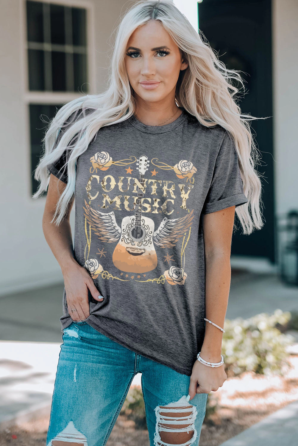 Threaded Pear Women's COUNTRY MUSIC Guitar Tee