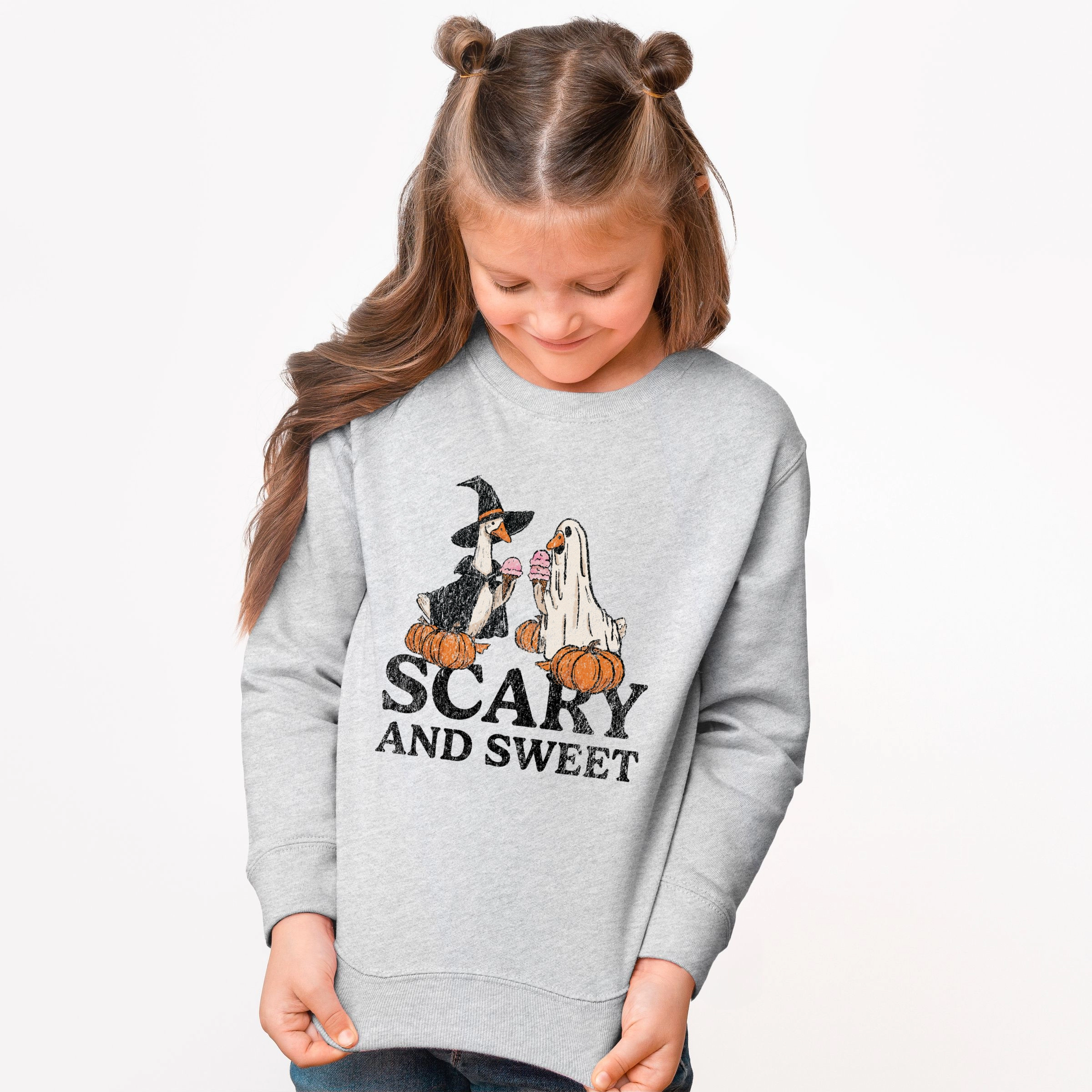 The Juniper Shop - Youth Graphic Sweatshirt Scary and Sweet Geese