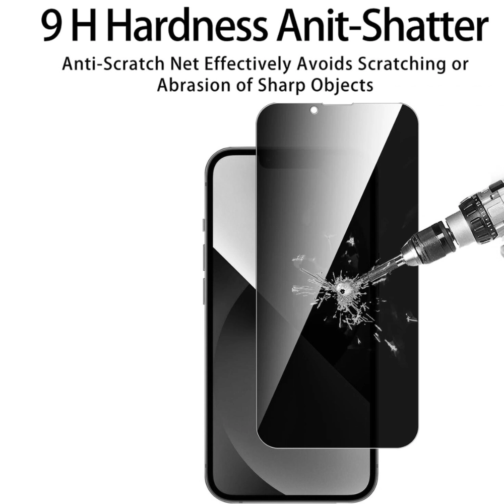Qixxronics Privacy Screen Protector iPhone 13 Mini Tempered Glass 9H Hardness 3pack