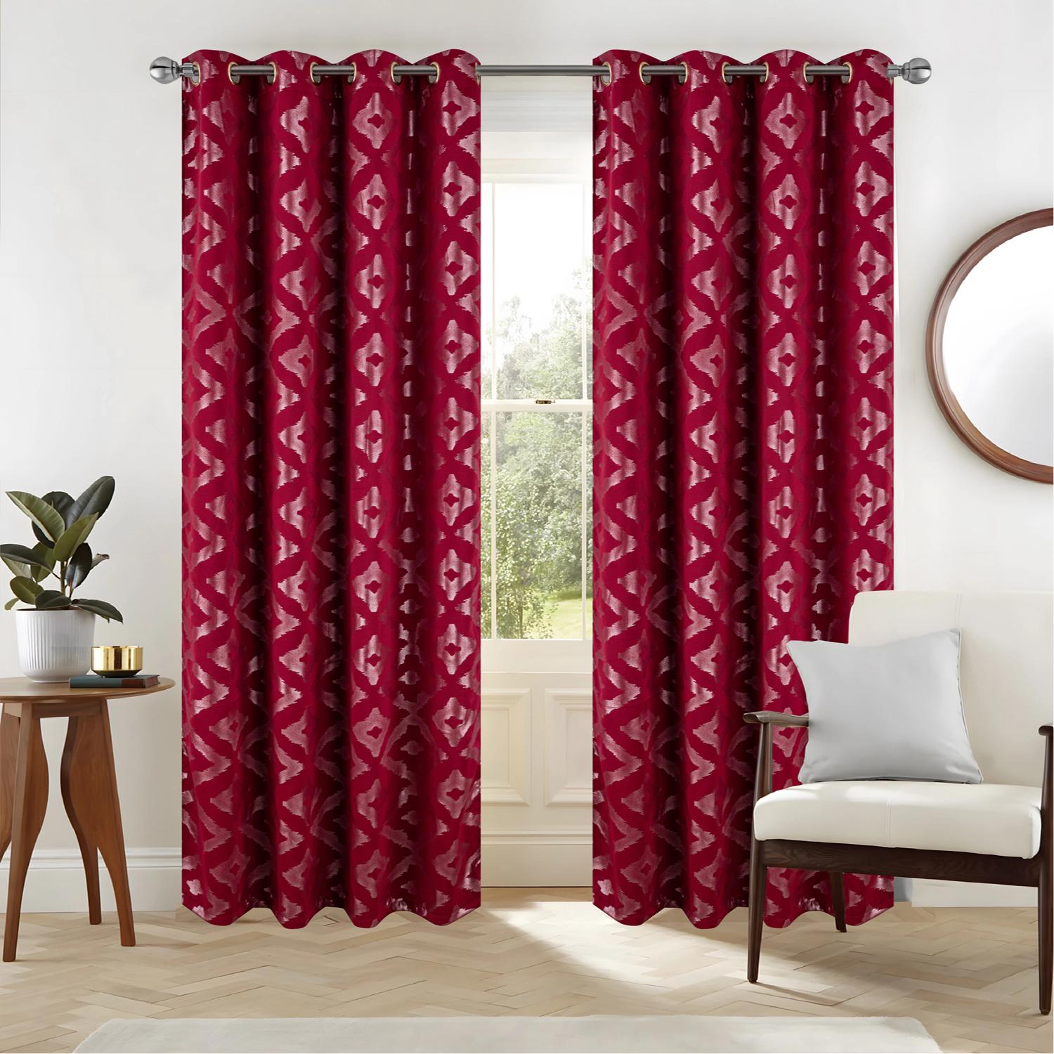 RT Designers Collection Heathrow Halo Foil Blackout Polyester Window Curtain Grommet Panel 52" x 84