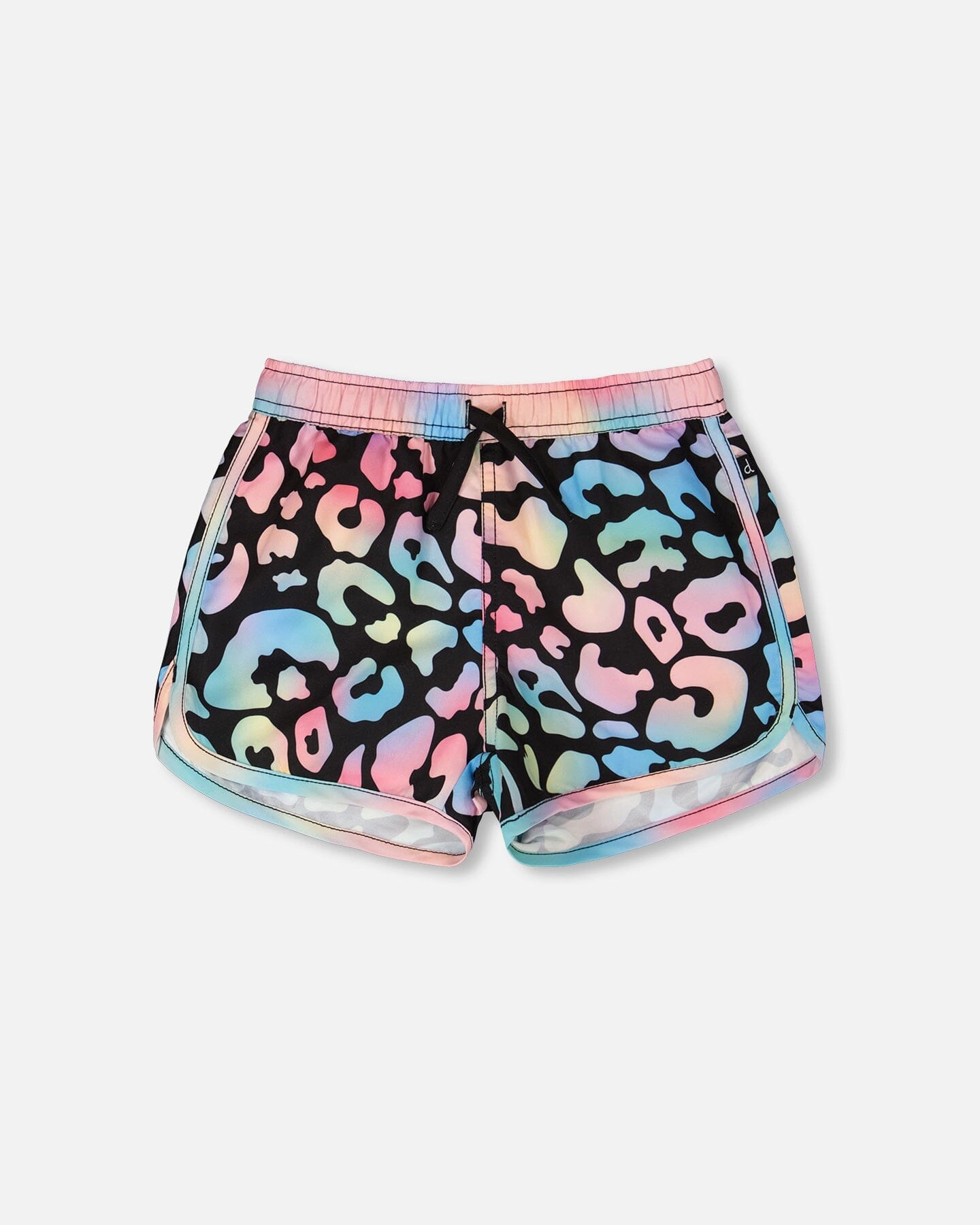 Deux par Deux Girls Swim Shorts Leopard Print