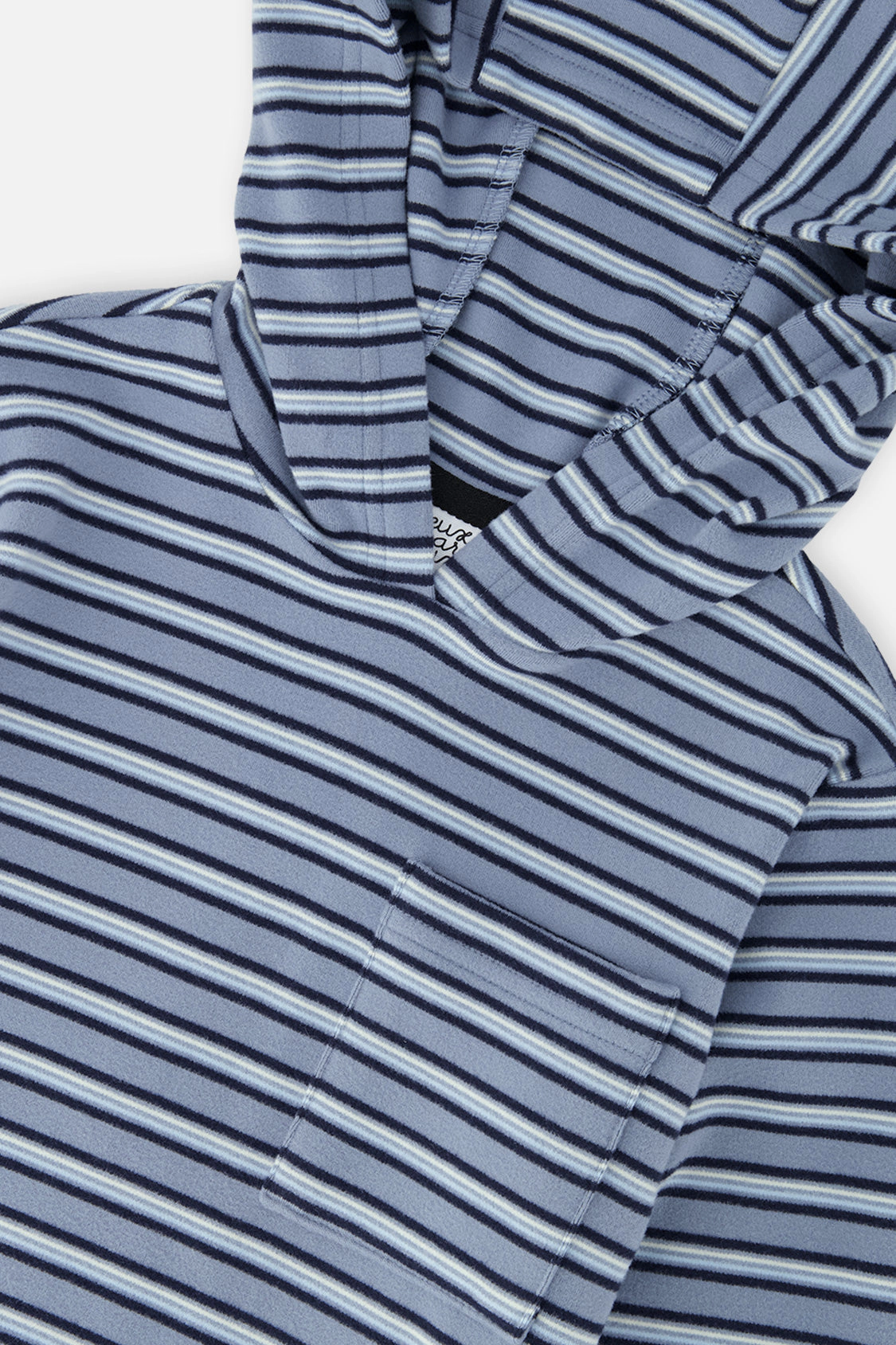 Deux par Boys Striped Brushed Jersey Long Sleeve Hooded T-Shirt