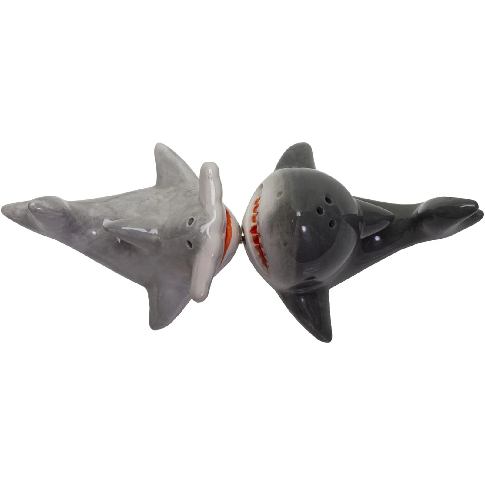 Pacific Giftware Sharks Couple Ceramic Food Salt and Pepper Shakers