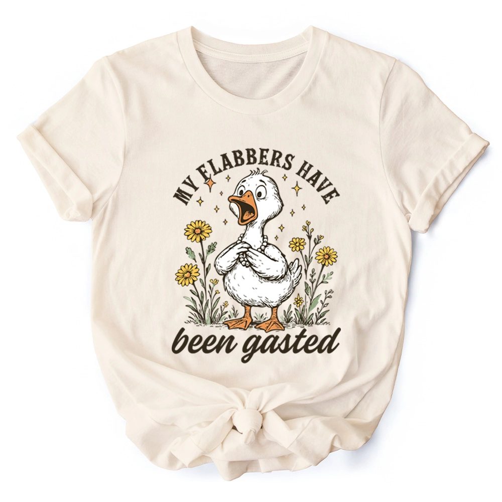 OrnamentallyYou Womens My Flabbers Have Been Gasted Goose T-Shirt