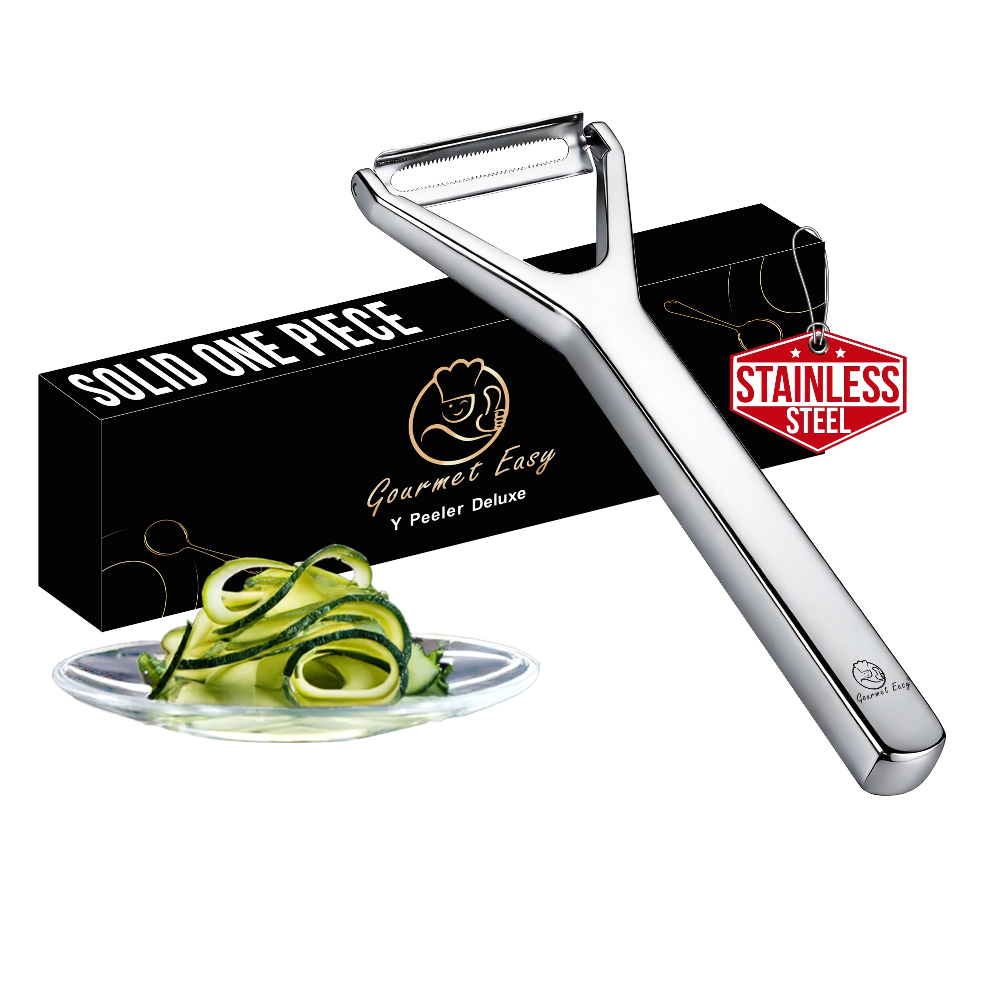 Gourmet Easy Vegetable Peeler, Y Peeler, Citrus Peeler, Stainless Steel Lemon Peeler