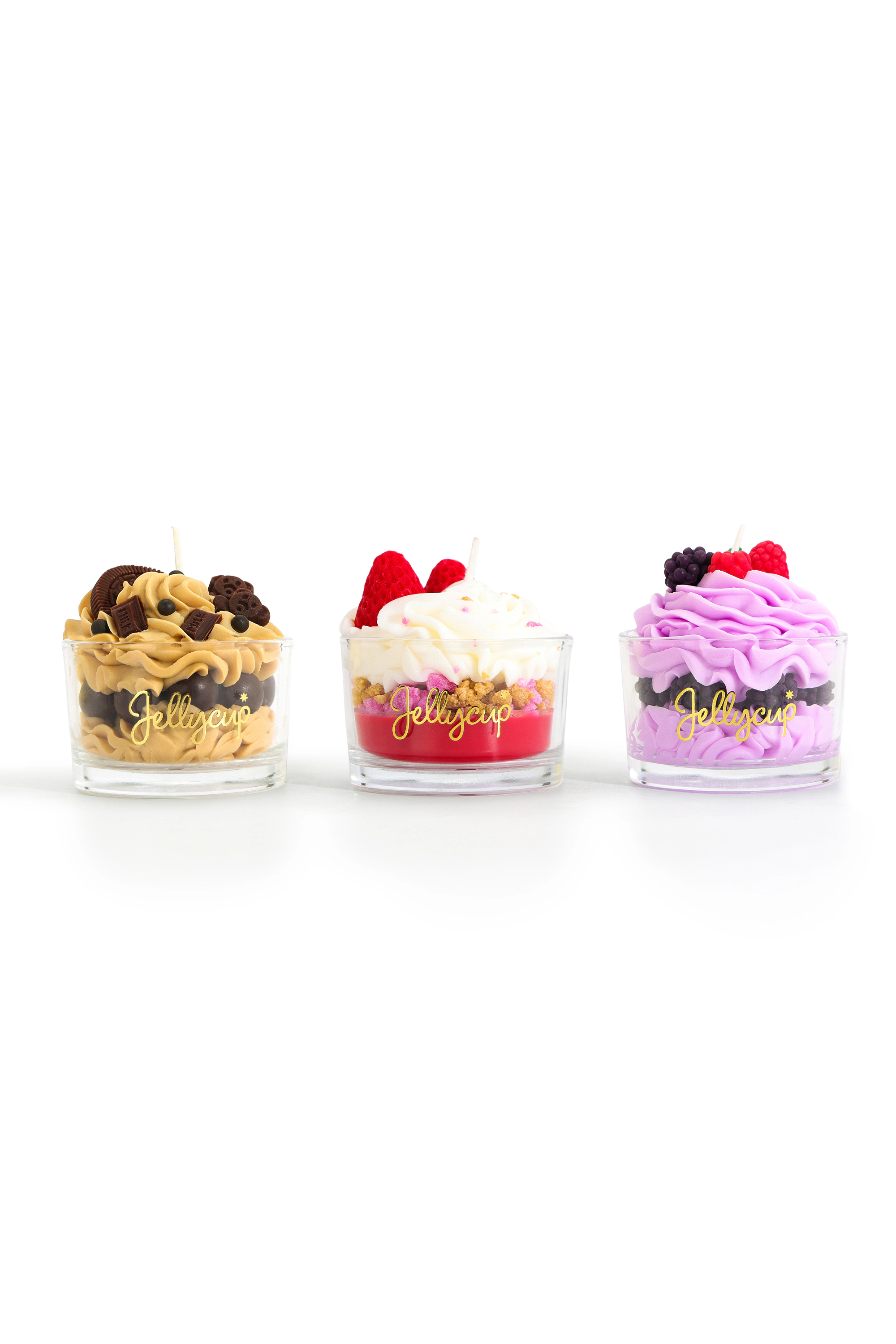 Jellycup Unisex Dessert Collection Candle Trio Set of 3