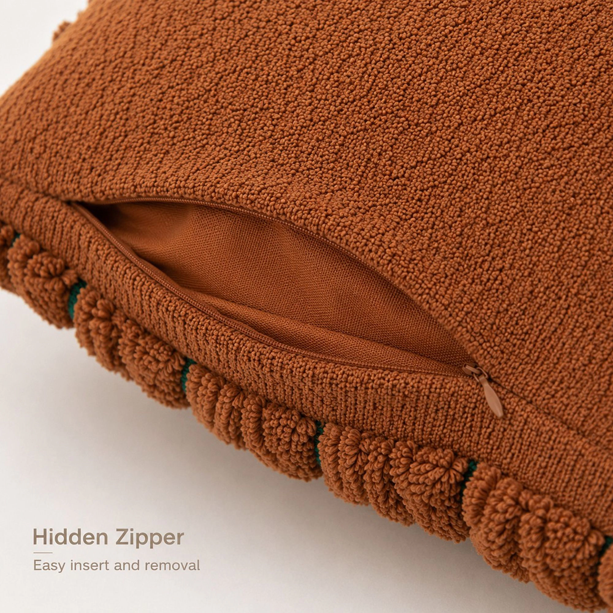 Alilang Fall Textured Tufted Pumpkin Decorative Throw Pillow Cover