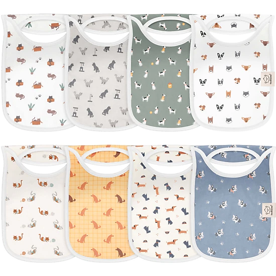 KeaBabies 8-Pack Hallo Drool Bibs
