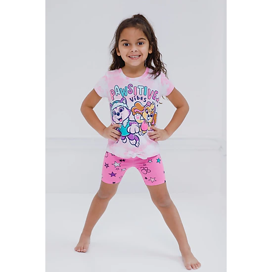 Paw Patrol Girls' 2-Piece T-Shirt and Bike Shorts Set