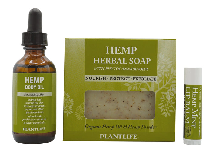 Plantlife Holly Jolly Hemp Body Care Gift Set